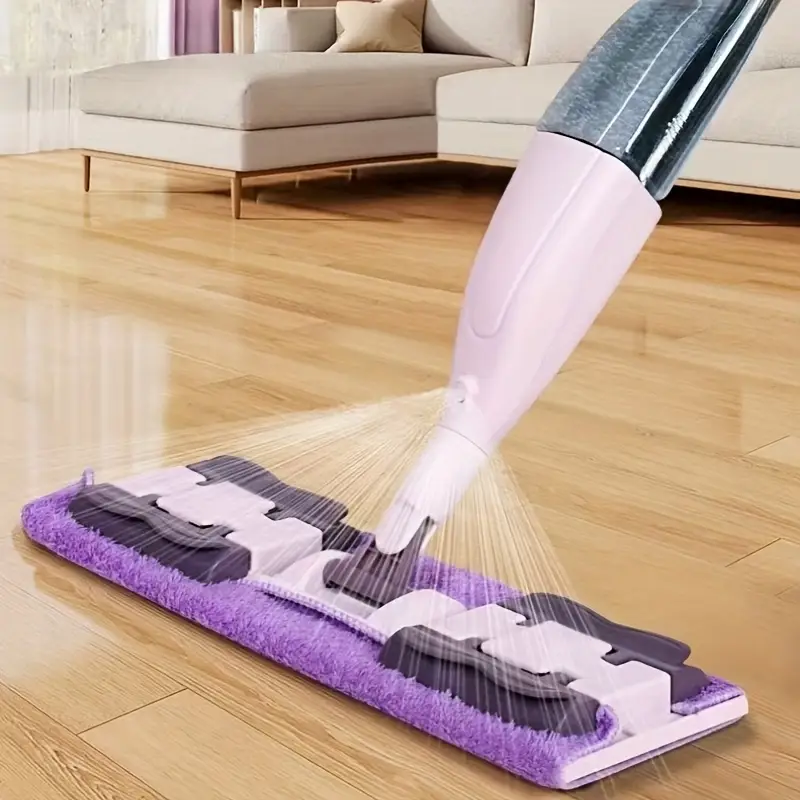 A Multifunctional Chenille Spray Mop Set, Including 3 Reusable Pads - Suitable for Hardwood, Laminate, Tile,